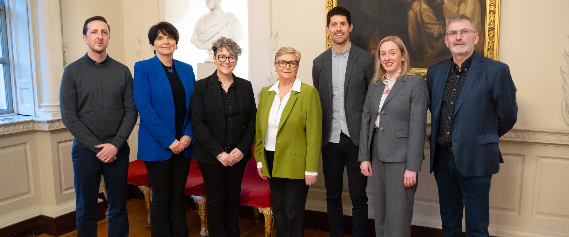 Attendees at the School of Social Policy, Social Work and Social Justice's 90th Anniversary celebration, including former Tainiste Francis Fitzgerald